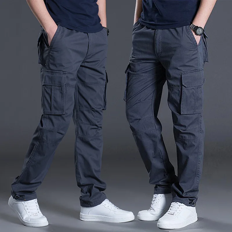 Men's Cargo Pants Summer Spring Cotton Work Wear New In Large Size 6XL Casual Climbing Joggers Sweatpants Hombre Autumn Trousers