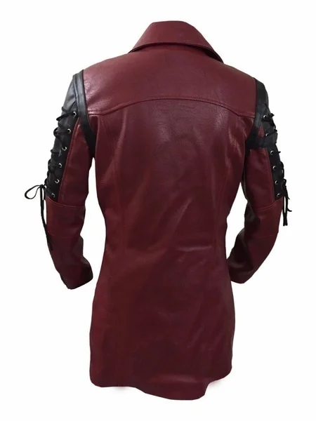 New Steampunk Men's Gothic Trench Coat Leather Jacket Punk Style Biker Jacke Autumn Winter Motocycle Jacket - Image 3