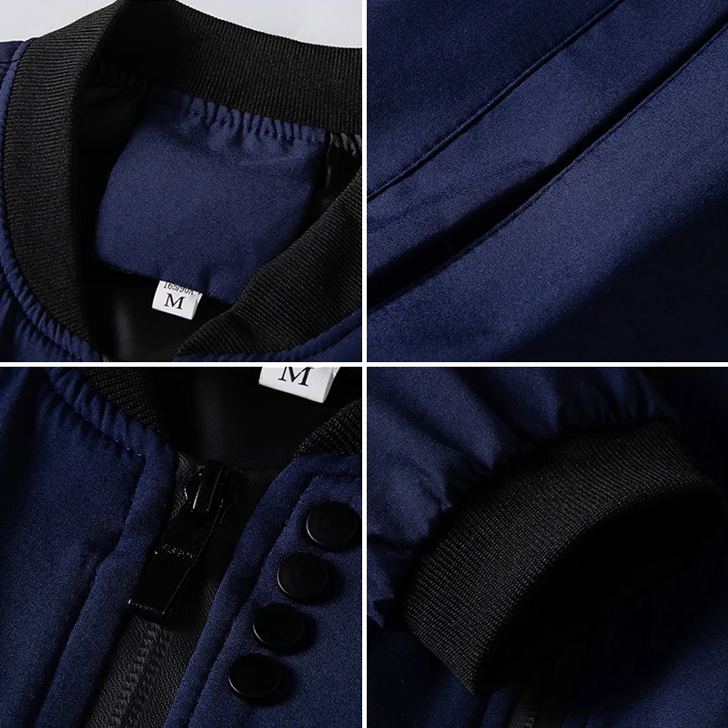 M-4XL Men's Jacket Autumn Thin Long Sleeve Baseball Uniform Windproof Cycling Jacket Solid Zipper Casual Jacket - Image 2